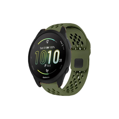 FixPremium - Univerzální silikonový řemínek pro Garmin (22 mm), zelený