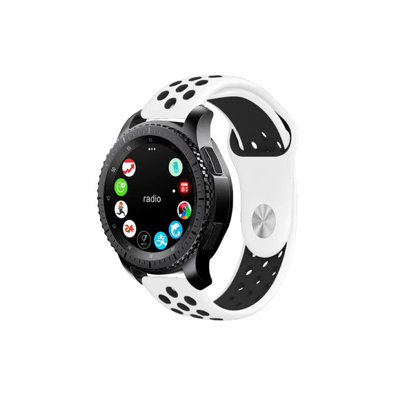 FixPremium - Silikonový sportovní řemínek pro Garmin (22 mm), bílý