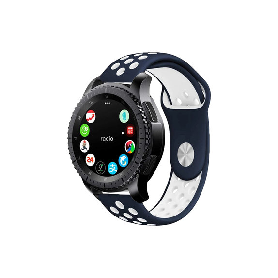 FixPremium - Silikonový sportovní řemínek pro Garmin (22 mm), modrý