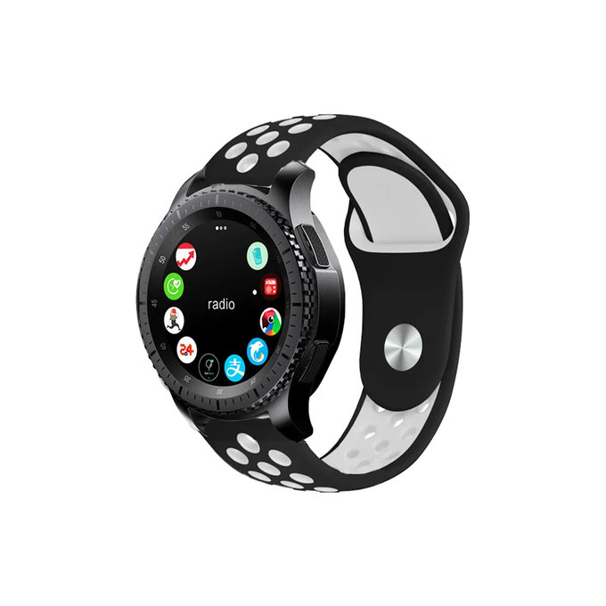 FixPremium - Silikonový sportovní řemínek pro Garmin (20 mm), černý