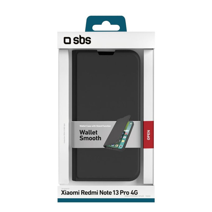 SBS - Pouzdro Book Wallet Lite pro Xiaomi Redmi Note 13 Pro 4G, černá