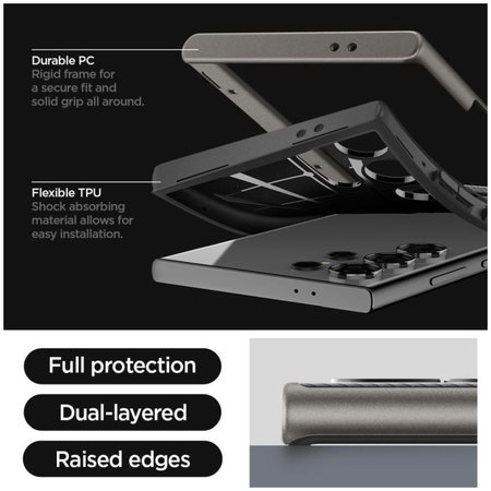 Spigen - Pouzdro Neo Hybrid pro Samsung Galaxy S24 Ultra, Gunmetal