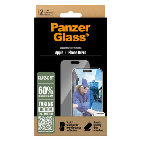 PanzerGlass - Tvrzené sklo pro iPhone 16 Pro, transparentní