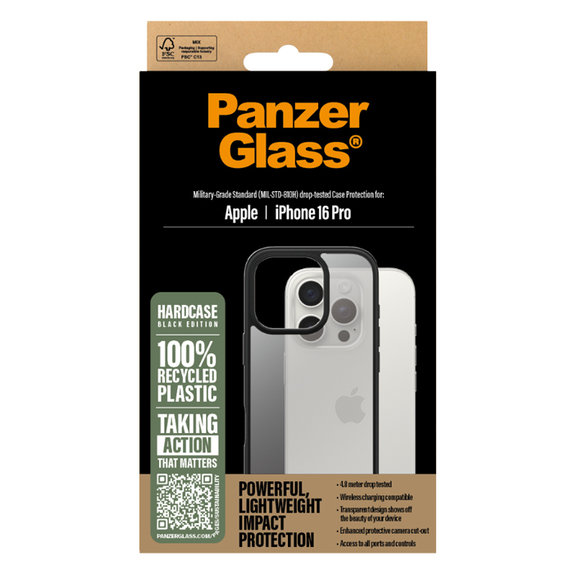 PanzerGlass - Puzdro HardCase pro iPhone 16 Pro, černá