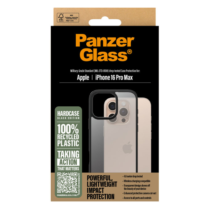 PanzerGlass - Puzdro HardCase pro iPhone 16 Pro Max, černá