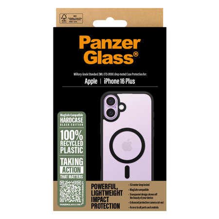 PanzerGlass - Puzdro HardCase s MagSafe pro iPhone 16 Plus, černá
