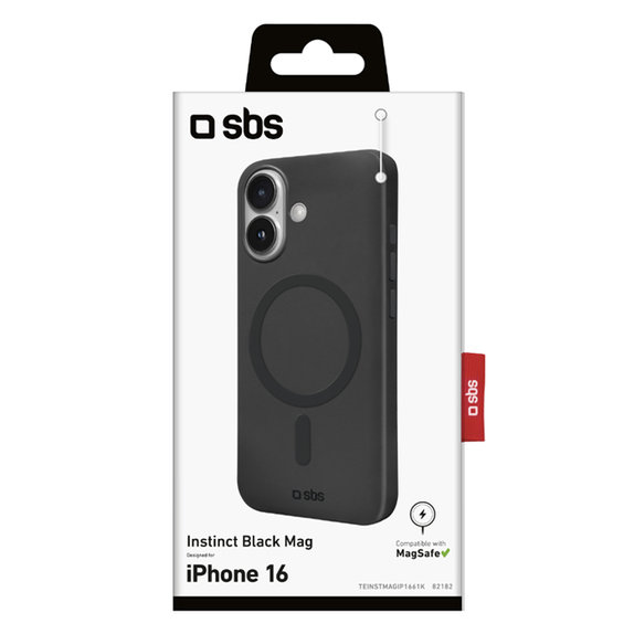 SBS - Puzdro Instinct Mag s MagSafe pro iPhone 16, černá
