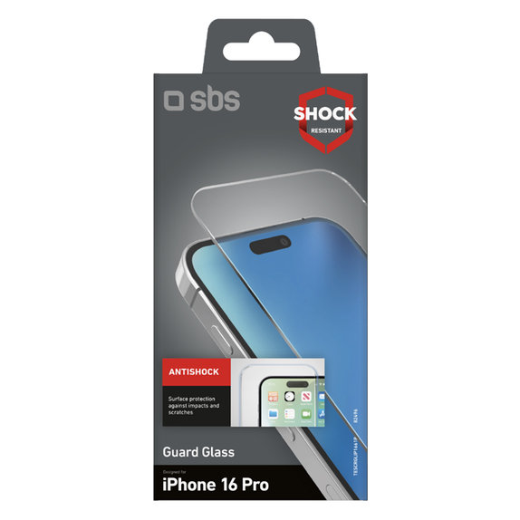 SBS - Tvrzené sklo Guard Glass pro iPhone 16 Pro, transparentní