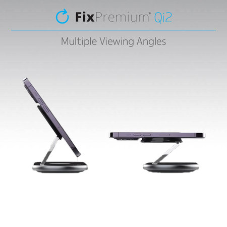 FixPremium - Nabíjecí Stojan s Qi2 pro iPhone, Apple Watch a AirPods, černá