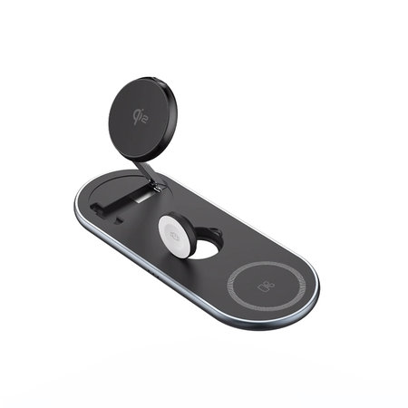 FixPremium - Nabíjecí Stojan s Qi2 pro iPhone, Apple Watch a AirPods, černá