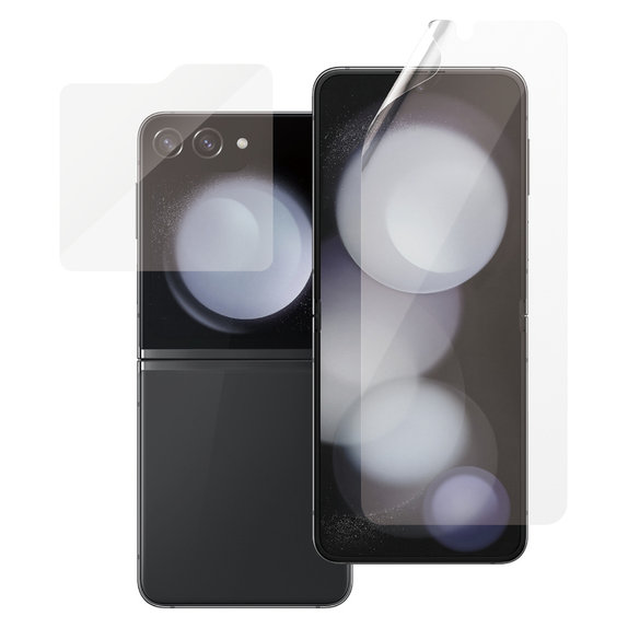 Ochranná fólie UWF a tvrzené sklo pro Samsung Galaxy Z Flip6, Čirá, SAFE by PanzerGlass