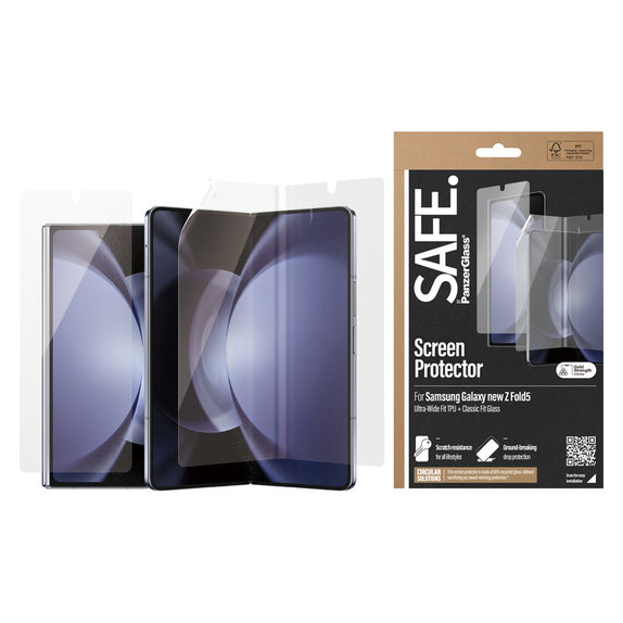 Ochranná fólie UWF a tvrzené sklo pro Samsung Galaxy Z Fold6, Čirá, SAFE by PanzerGlass