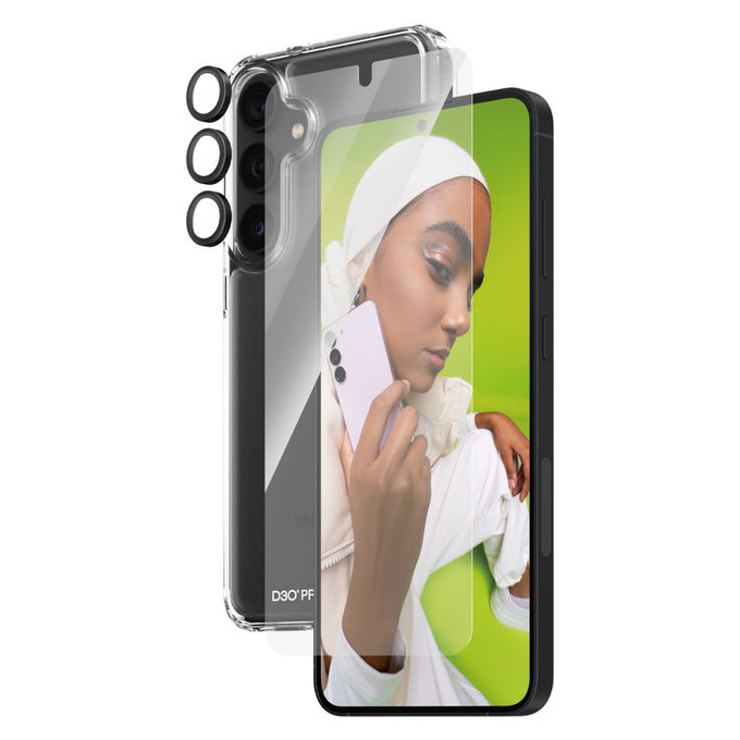 Bundle Hoops + Tvrzené sklo UWF + Hard Case D3O pro Samsung Galaxy S24+, PanzerGlass