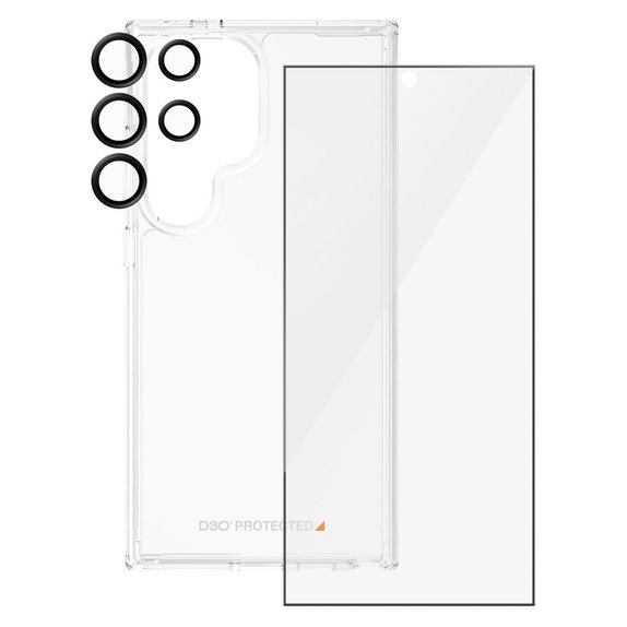 Bundle Hoops + Tvrzené sklo UWF + Hard Case D3O pro Samsung Galaxy S24 Ultra, PanzerGlass