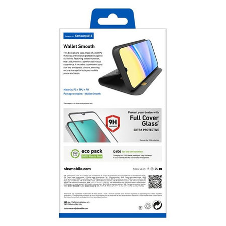 SBS - Pouzdro Book Wallet Smooth pre Samsung Galaxy A16, černá