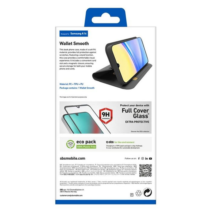 SBS - Pouzdro Book Wallet Smooth pre Samsung Galaxy A16, černá