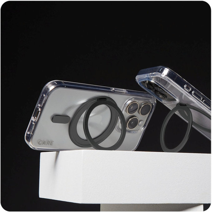 Pouzdro Kickstand s MagSafe pro iPhone 16 Pro, Černá, CARE