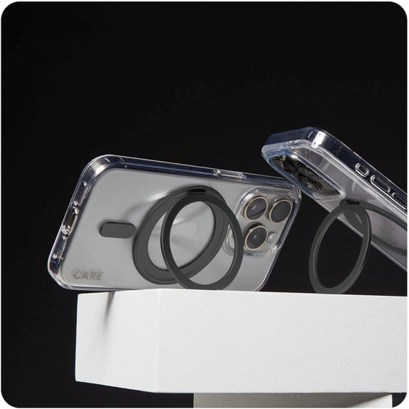 Pouzdro Kickstand s MagSafe pro iPhone 16 Plus, Černá, CARE