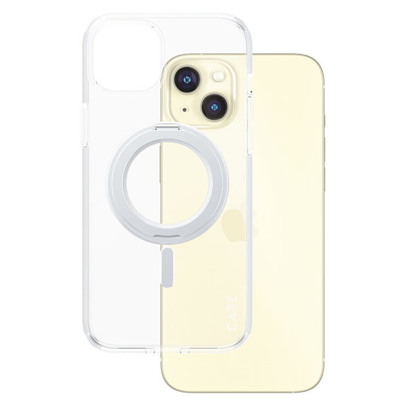 Pouzdro Kickstand s MagSAFE by PanzerGlass pro iPhone 15 Pro Max, Stříbrná, PanzerGlass