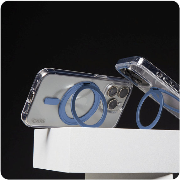 Pouzdro Kickstand s MagSafe pro iPhone 16 Pro, Modrá, CARE