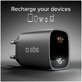 Cestovní adaptér LCD USB-C, GaN, 45 W PD, černá, SBS