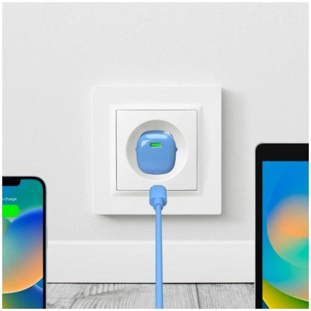 PURO - Nabíjecí Adaptér MiniPro USB-C, GaN, 20W, blue lagon
