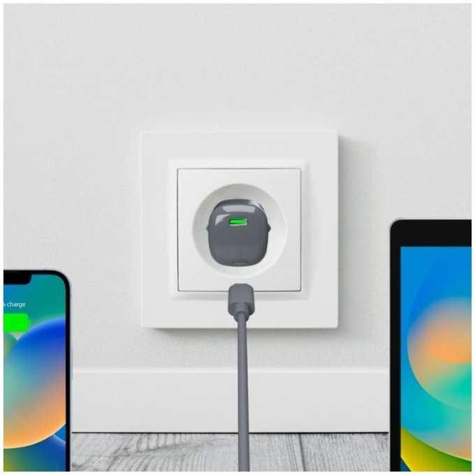 PURO - Nabíjecí Adaptér MiniPro USB-C, GaN, 20W, black oyster