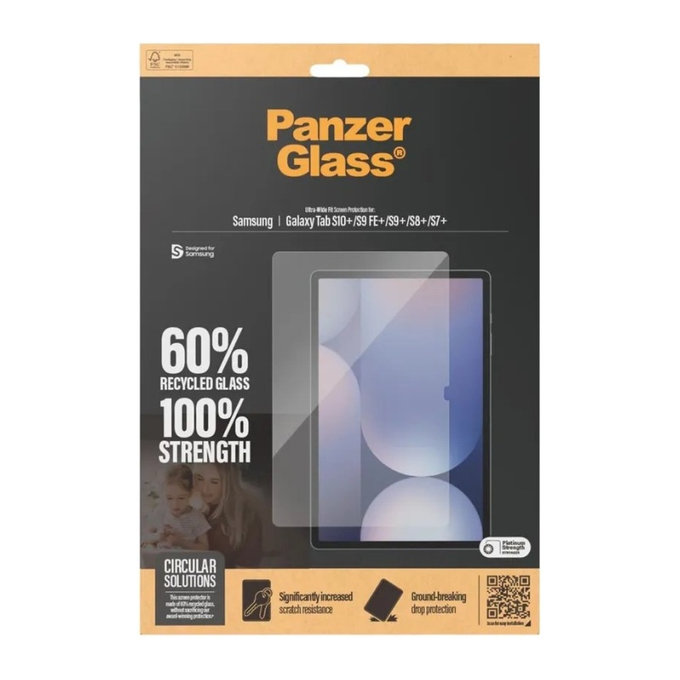 Tvrzené sklo UWF pro Samsung Galaxy Tab S8/S9 Plus, Čirá, PanzerGlass