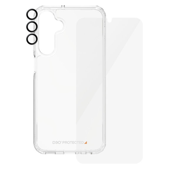 Bundle Hoops + Tvrzené sklo UWF + Hard Case D3O pro Samsung Galaxy A25 5G, Transparentní, PanzerGlass