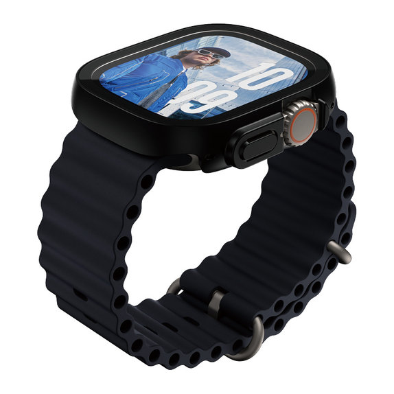 Tvrzené sklo Full Body Slim pro Apple Watch Ultra 2024/Ultra 2/Ultra, Černá, PanzerGlass