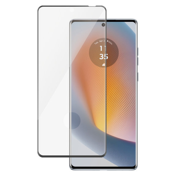 Tvrzené sklo UWF pro Motorola Moto G85 5G/Edge 50 Fusion, Černá, PanzerGlass
