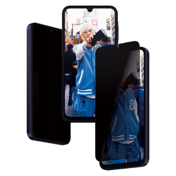 Tvrzené sklo UWF Privacy s aplikátorem pro Samsung Galaxy A15/A15 5G, Černá, PanzerGlass