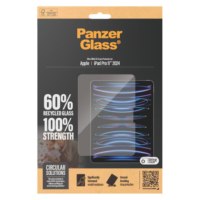 Tvrzené sklo UWF pro iPad Pro 11'', Čirá, PanzerGlass