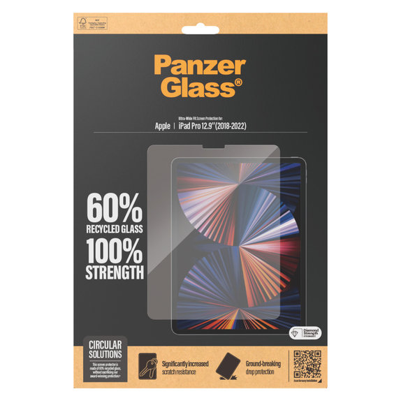Tvrzené sklo UWF pro iPad Pro 12,9'', Čirá, PanzerGlass