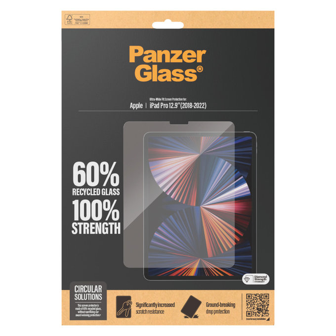 Tvrzené sklo UWF pro iPad Pro 12,9'', Čirá, PanzerGlass