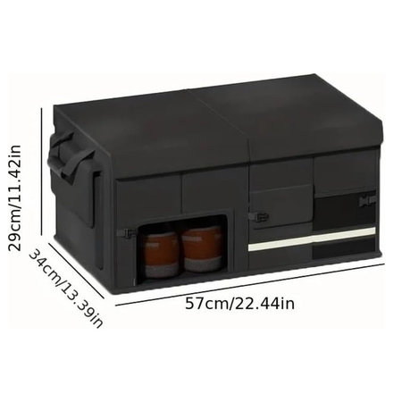 Skládací organizér do kufru z kůže s velkou kapacitou 60L 57x34x29cm