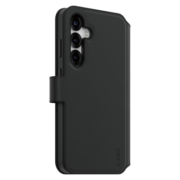 Pouzdro Wallet Tango Two-In-One s QI pro Samsung Galaxy S25+, Černá, PanzerGlass