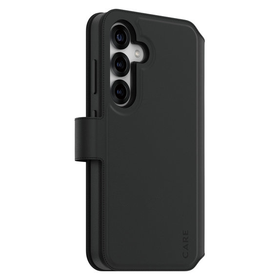 Pouzdro Wallet Tango Two-In-One s QI pro Samsung Galaxy S25, Černá, PanzerGlass