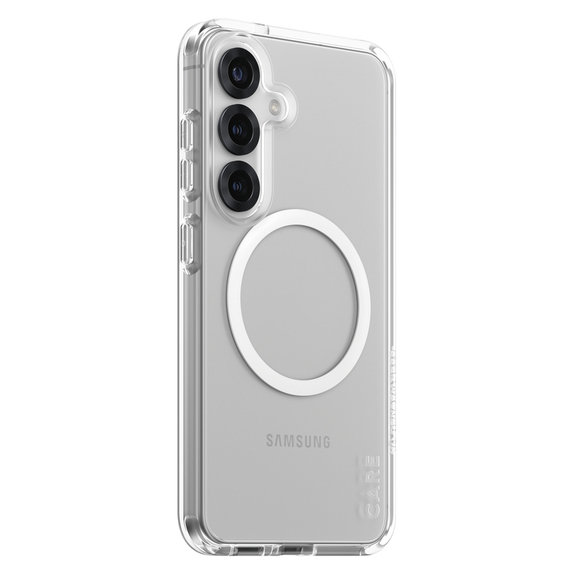 Pouzdro Urban Combat s bílým QI pro Samsung Galaxy S25, Transparentní, PanzerGlass