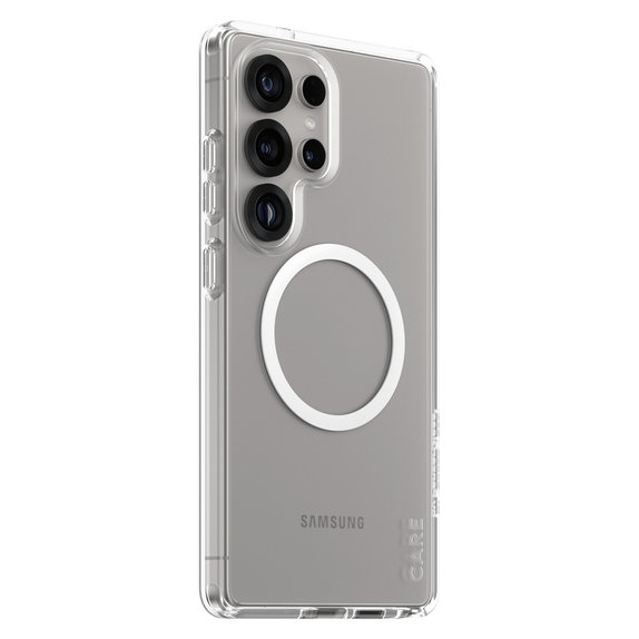 Pouzdro Urban Combat s bílým QI pro Samsung Galaxy S25 Ultra, Transparentní, PanzerGlass