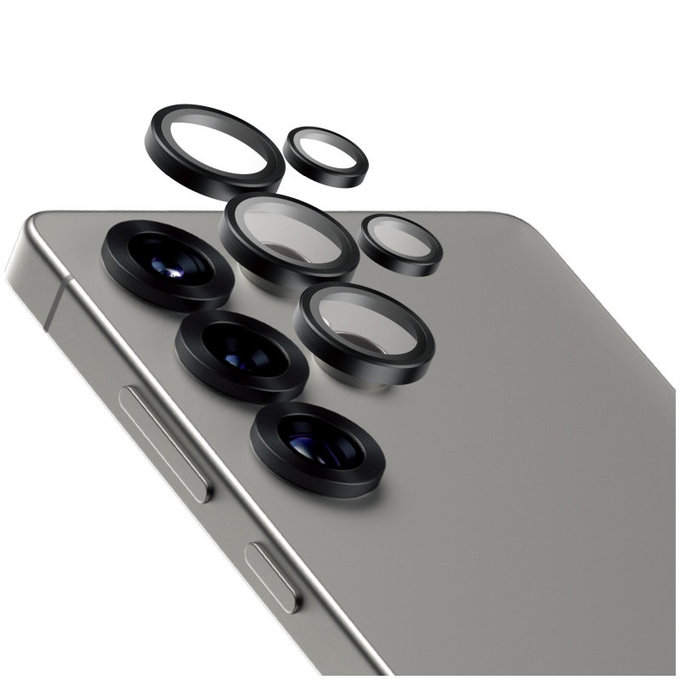 Ochranný kryt objektivu Hoops Ceramic pro Samsung S25 Ultra, Černá, PanzerGlass