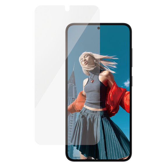 Tvrzené sklo UWF Ceramic s aplikátorem pro Samsung Galaxy S25, Čirá, PanzerGlass