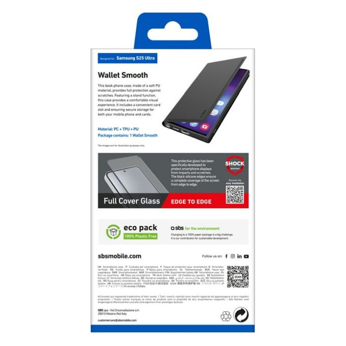 SBS - Pouzdro Book Wallet Smooth pro Samsung Galaxy S25 Ultra, černá
