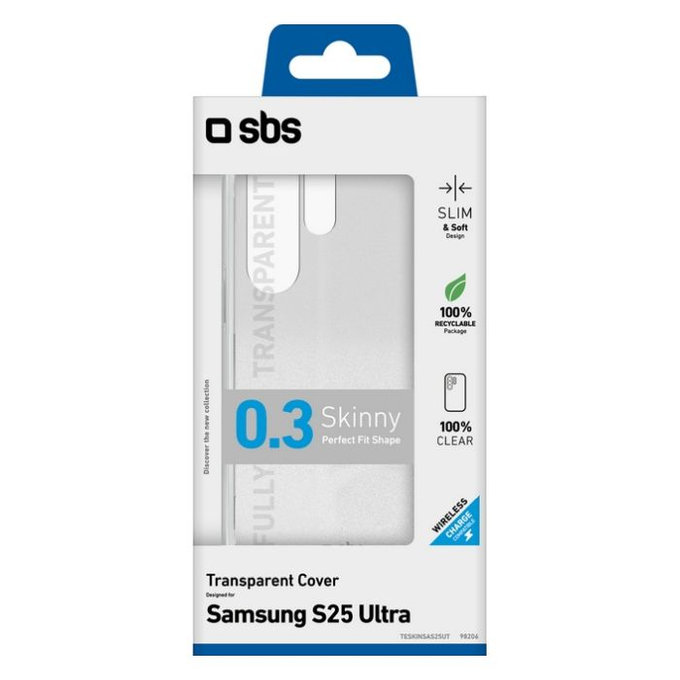 SBS - Pouzdro Skinny pro Samsung Galaxy S25 Ultra, transparentná