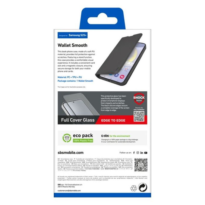SBS - Pouzdro Book Wallet Smooth pro Samsung Galaxy S25+, černá