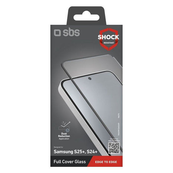 SBS - Tvrzené Sklo Full Cover pro Samsung Galaxy S24+ a S25+, černá