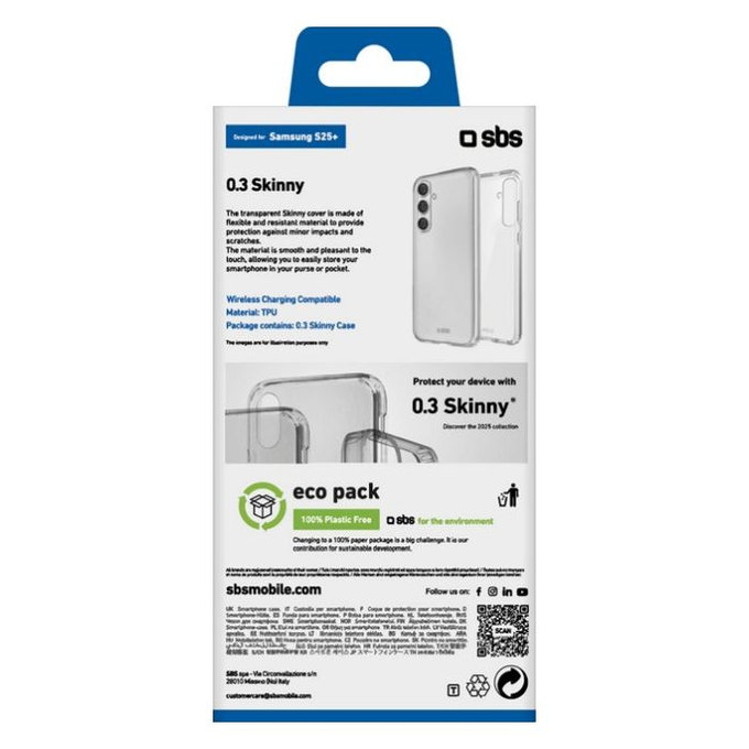 SBS - Pouzdro Skinny pro Samsung Galaxy S25+, transparentná