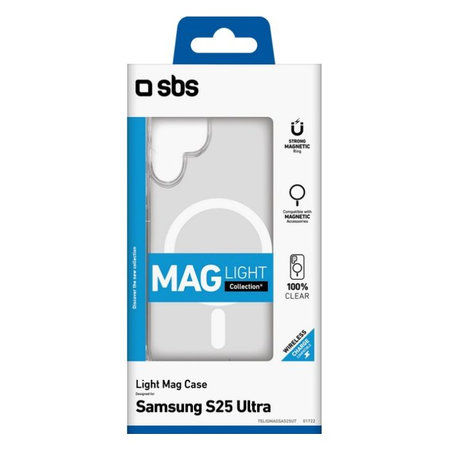 SBS - Pouzdro Light Mag pro Samsung Galaxy S25 Ultra, transparentná