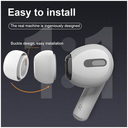 FixPremium - Vyměnitelné Gumičky pro AirPods Pro - Set 3ks (L, S, XS), bílá