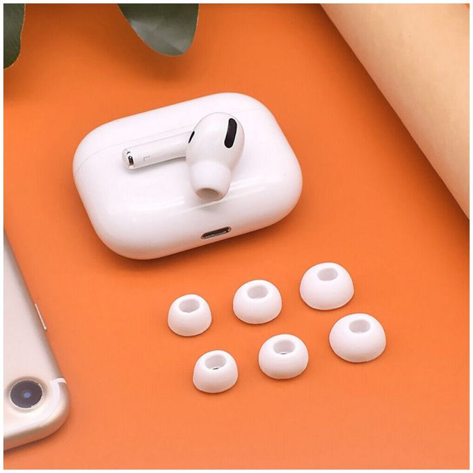 FixPremium - Vyměnitelné Gumičky pro AirPods Pro - Set 3ks (L, S, XS), bílá